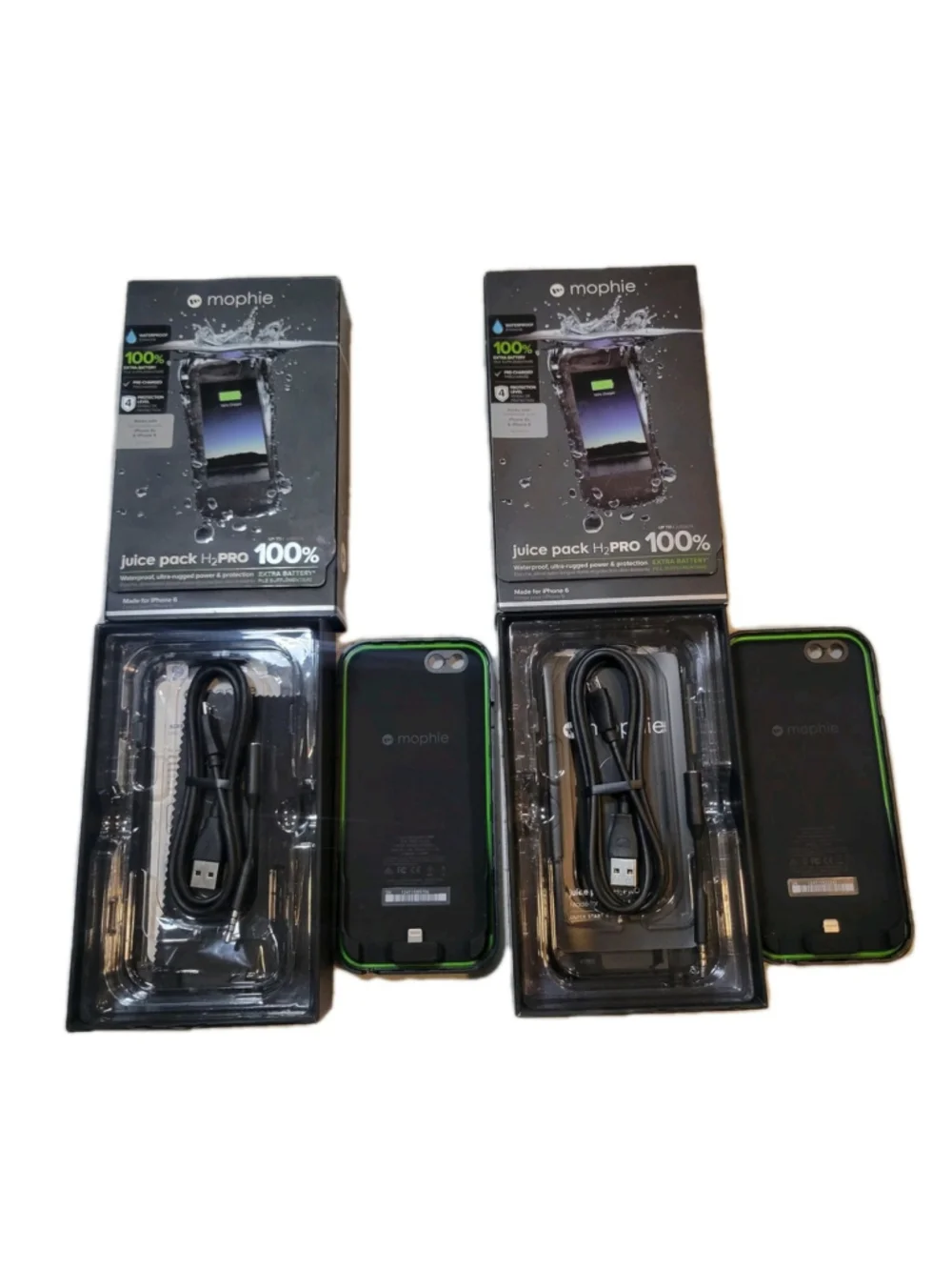 MOPHIE JUICE Pack H2OPro 100% Battery Strength iPhone 6 & 6S NWT $260 Lot Of 2